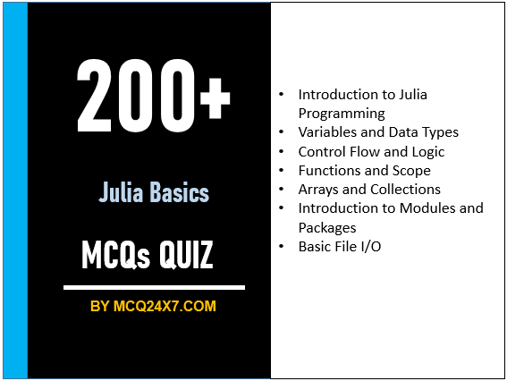 Julia Basics MCQs