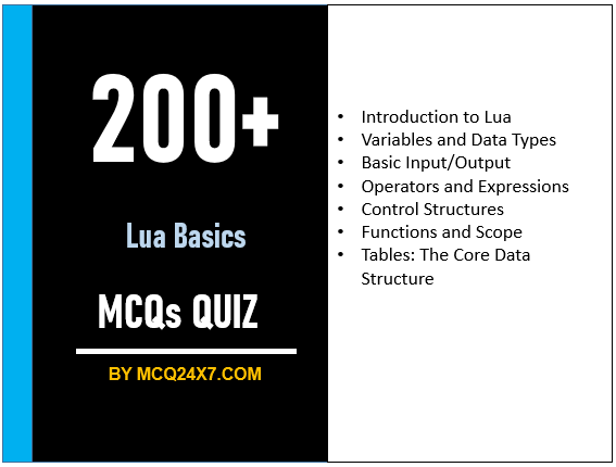 Lua Basics MCQs