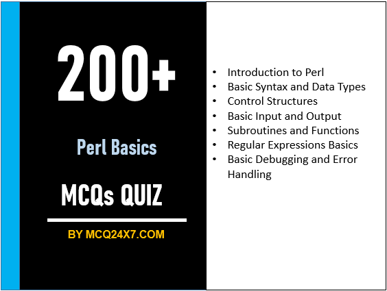 Perl Basics MCQs